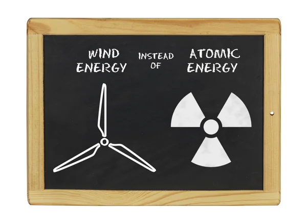 Énergie éolienne au lieu de l'énergie atomique — Photo