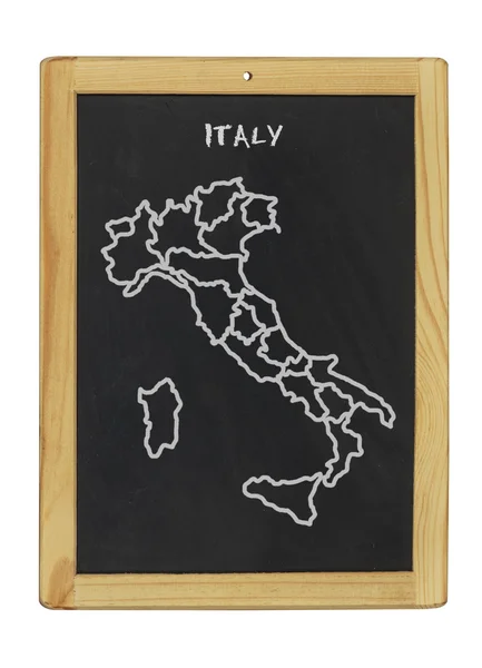 칠판에 이탈리아의 지도 — 스톡 사진