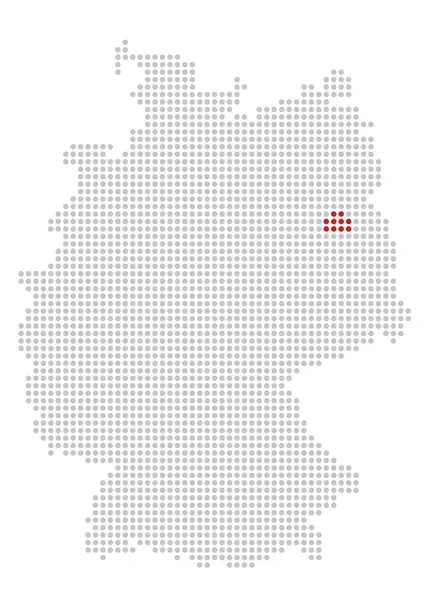 Χάρτη της Γερμανίας με ένα πλέγμα dot — Φωτογραφία Αρχείου