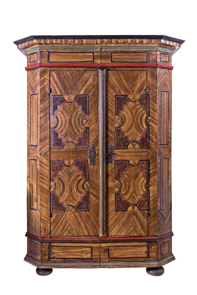 Armário de madeira pintado antigo — Fotografia de Stock