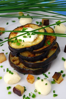 Grilled aubergine clipart