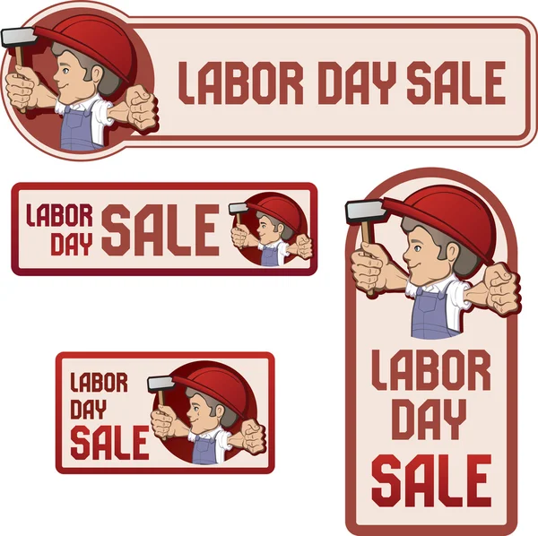 stock vector Banner for Labor day sale.