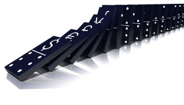 Economic Domino Effect clipart