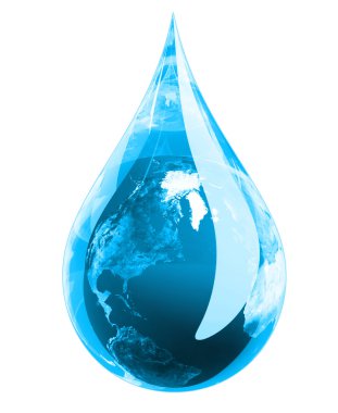 Green Earth Droplet clipart