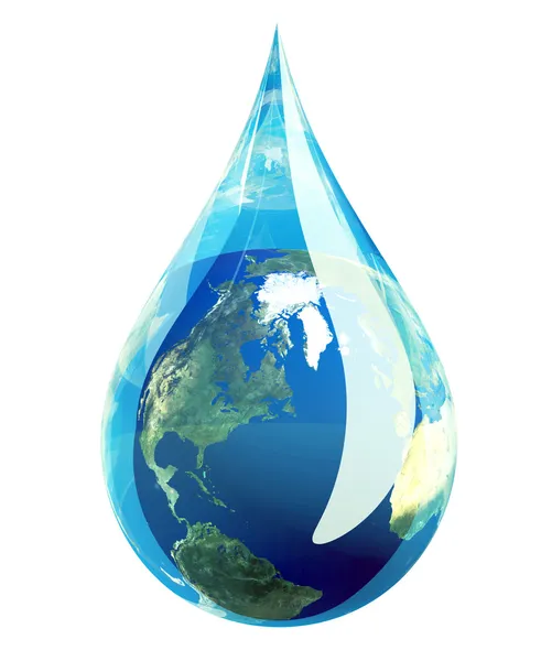Earth Water Drop — Stock Photo, Image
