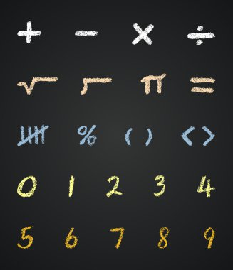 Chalk Math Symbols clipart