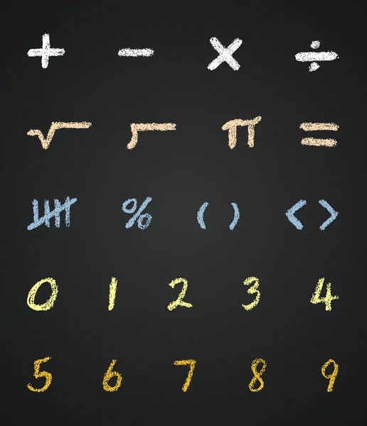 stock vector Chalk Math Symbols