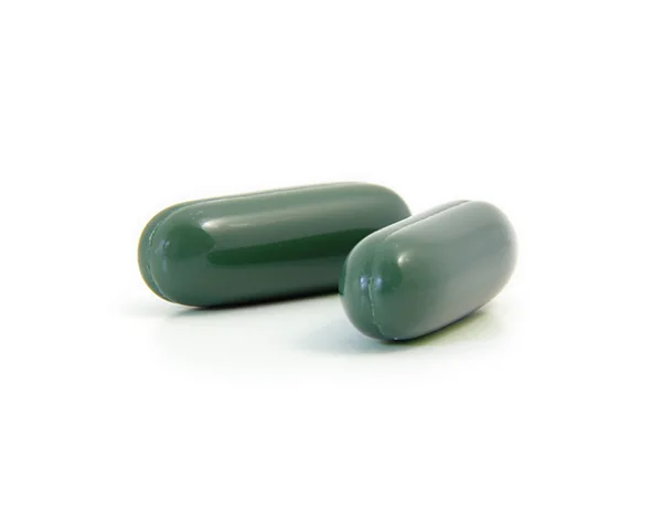 Two Green Tea Pills — Stock Photo, Image