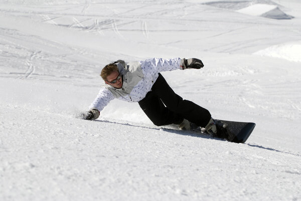 Man Snowboarding