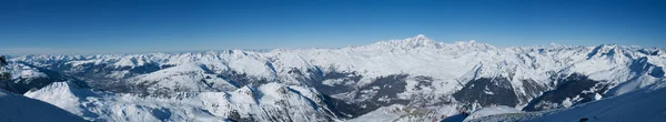 Panoramic in Les Arcs. French Alps Royalty Free Stock Photos