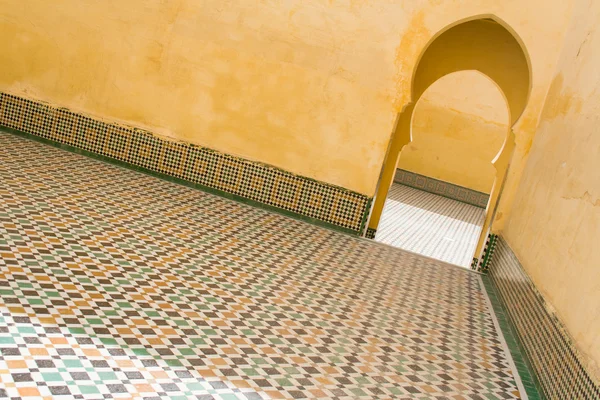 Pátio do Túmulo de Moulay Ismail em Meknes — Fotografia de Stock