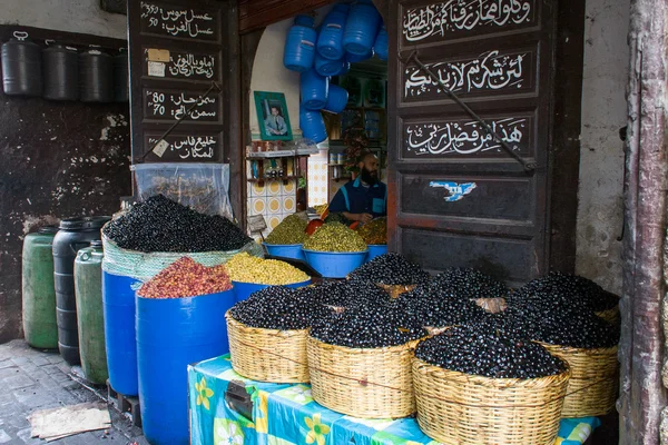 Negozio di olive a Rabat Fotografia Stock