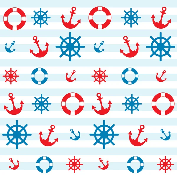Sea theme pattern — Stock Vector
