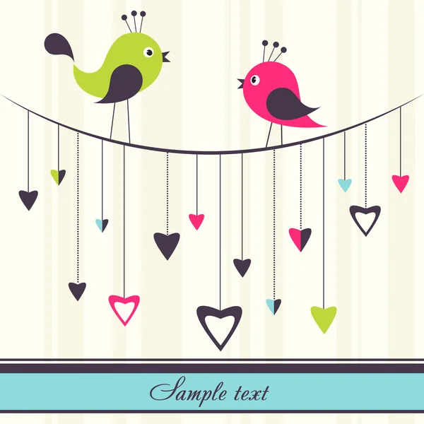 Ptáci v lásce — Stockový vektor