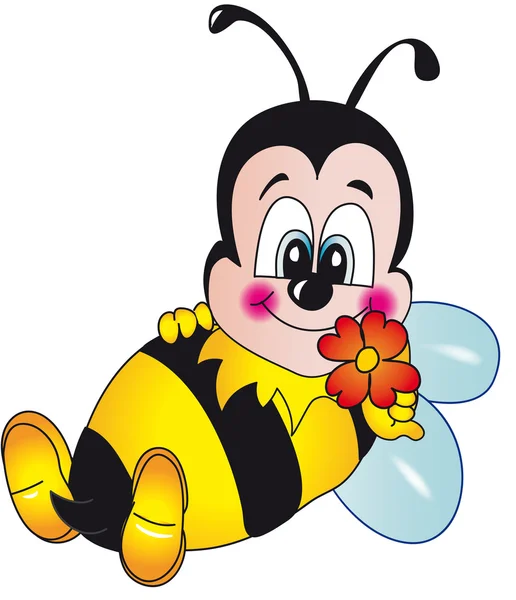 Včela kreslený — Stock fotografie