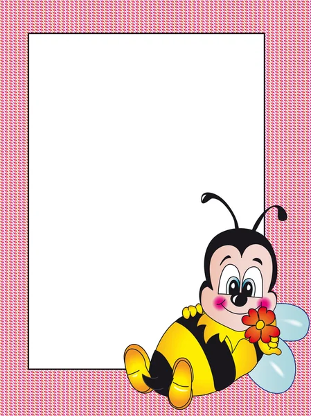 Cartão de abelha — Fotografia de Stock