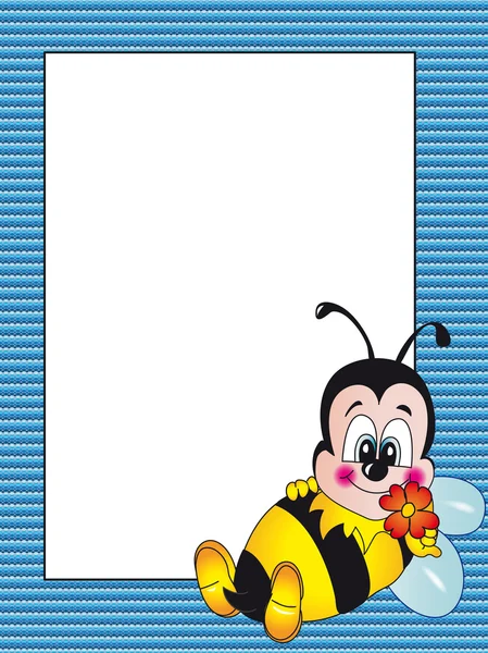 Cartão de abelha — Fotografia de Stock