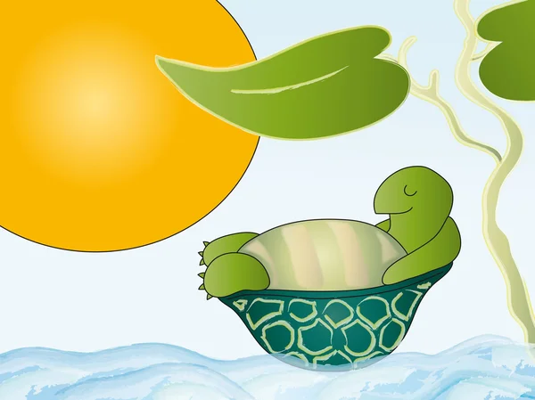 Schildpad cartoon — Stockfoto