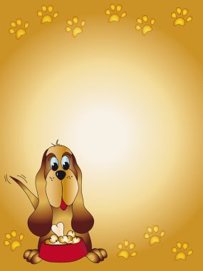 Dog card clipart