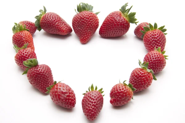 stock image Strawberries in heart form