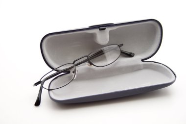 Reading glasses with case clipart