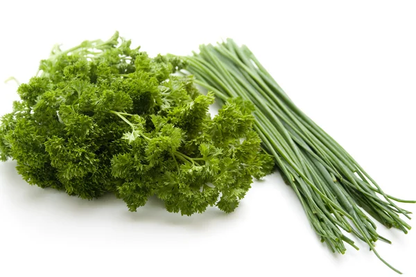 Parsley with chives — Stock Photo, Image