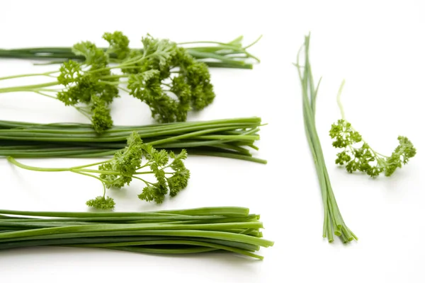 Parsley with chives — Stock Photo, Image