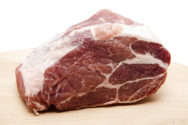 猪肉原料与脂肪 — 图库照片