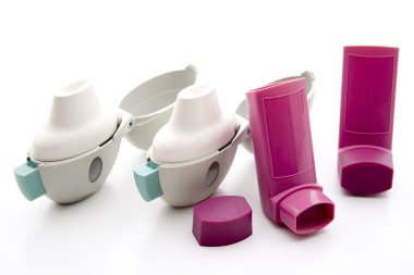 Inhaler for spray and capsules clipart