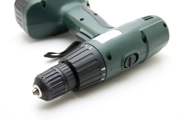 Green accumulator drill horizontal — Stock Photo, Image