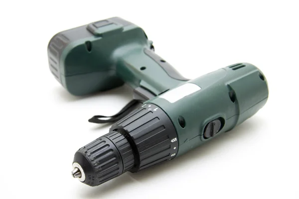 Green accumulator drill horizontal — Stock Photo, Image