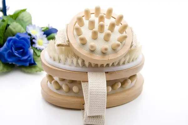 Massage brush with and without bristles — 스톡 사진