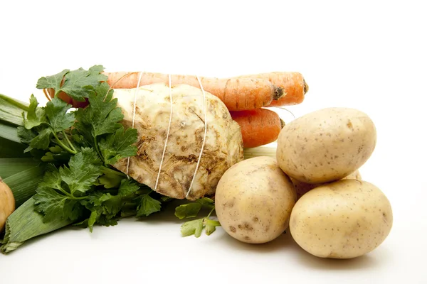 Zelenina polévka s brambory — Stock fotografie