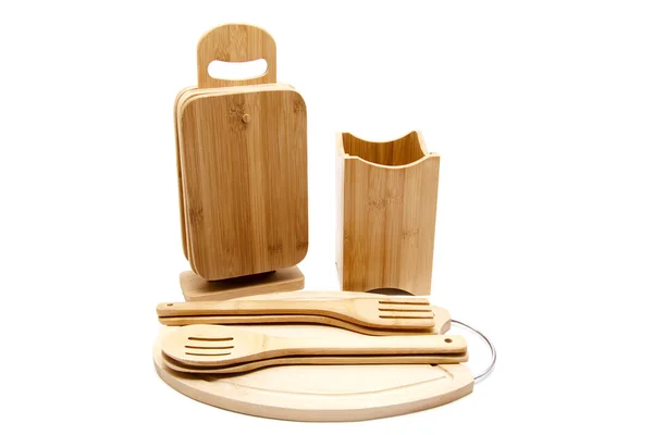 Cucchiaio e bordo in legno — Foto Stock