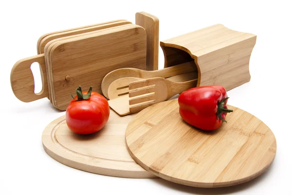 Bord de planche avec légumes — Photo