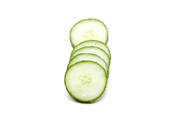 stock image Fresh cucumber slivered