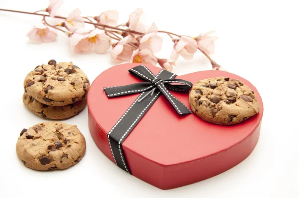 Cookies med kära symbol — Stockfoto