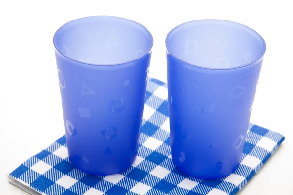 stock image Blue drinking mugs