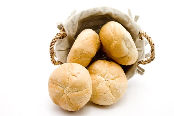 Rolls with basket — Stock Photo, Image