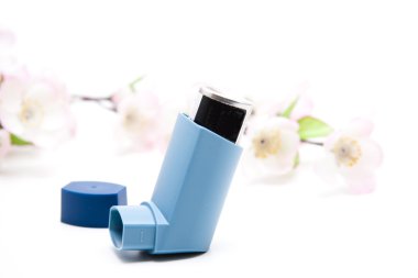 Inhaler with blossoms clipart