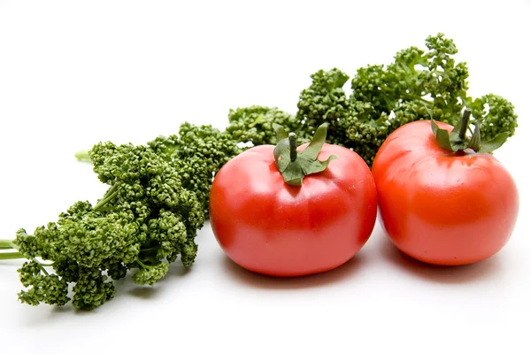 Petersilie und Tomaten — Stockfoto