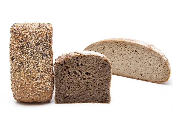 Chleb razowy i rolki — Zdjęcie stockowe