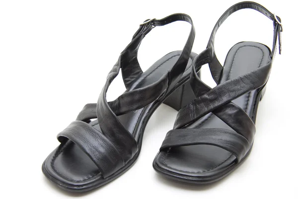 Siyah Bayan sandalet — Stok fotoğraf