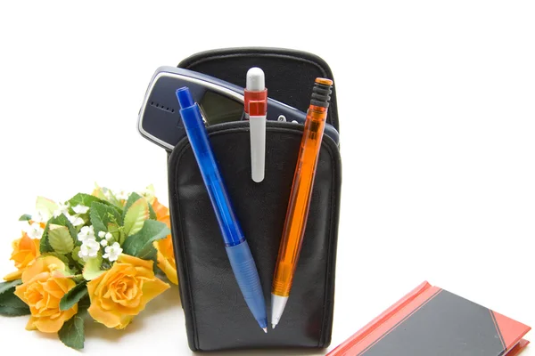 Długopis w torbie — Zdjęcie stockowe