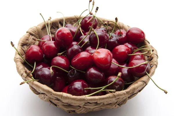 Cherries in the basket — Stock Photo, Image