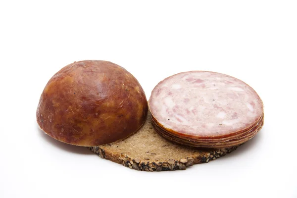Headcheese on bread — Stock Photo, Image