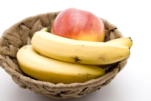 Bananer och äpplen — Stockfoto
