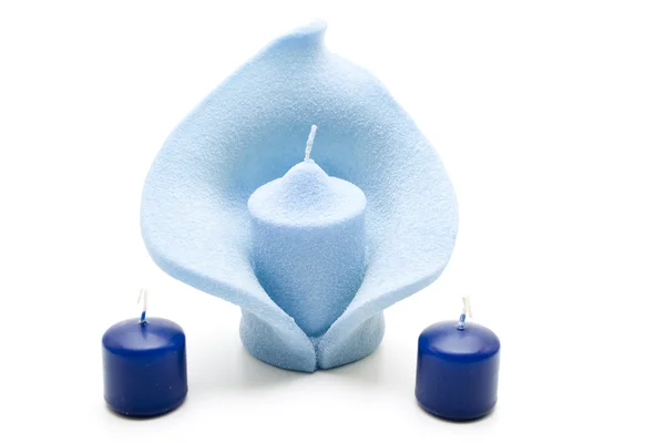 파란 촛불 — 스톡 사진