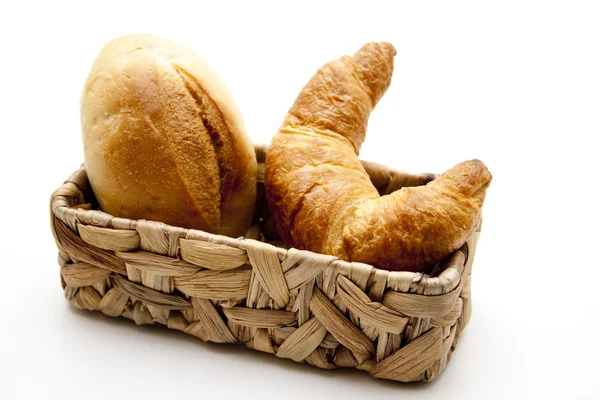 Crossaint with bread roll — Stock Photo, Image