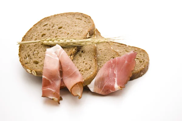 Cold cuts with bread — Stock Photo, Image